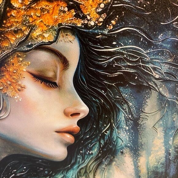 8x8 Round Faux Resin Painting - Picture 4 of 6